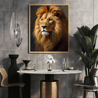 Majestic Lion Portrait  ポスター