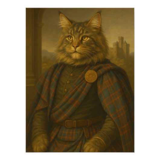  Majestic Maine Coon Scottish Laird ポスター (正面)