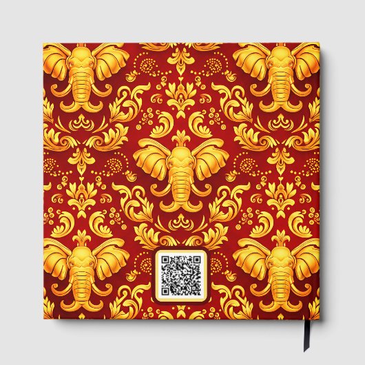  Majestic Memories: Customizable Crimson Elephant  ゲストブック (裏面)