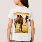 Majestic Mongolian Bactrian Camel in 8K Ultra HD トライブレンドＴシャツ (裏面)