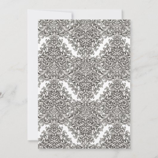 Majestic Monogram Crest Wedding Invitation (裏面)