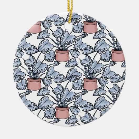 Majestic monstera セラミックオーナメント (正面)