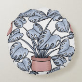 Majestic monstera ラウンドクッション (裏面)