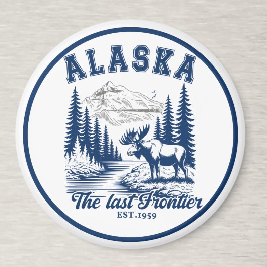 Majestic Moose in Alaska Landscape マグネット