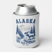 Majestic Moose in Alaska Landscape 缶クーラー (缶正面)