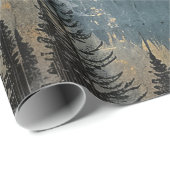 Majestic Mountain Landscape - Rustic Nature ラッピングペーパー (ロールコーナー)