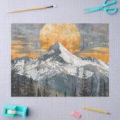 Majestic Mountain Landscape - Rustic Nature 薄葉紙 (クラフト)