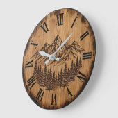 Majestic Mountain Range Wall Clock  ラージ壁時計 (傾斜)