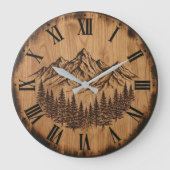 Majestic Mountain Range Wall Clock  ラージ壁時計 (正面)
