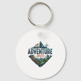 Majestic Mountain & River Adventure Art Print キーホルダー