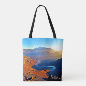 Majestic Mountain Valley Flow Design トートバッグ (裏面)