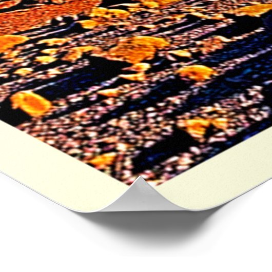 Majestic Mountain Valley Flow Design ポスター (角)