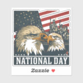 Majestic National Day Eagle Flag Patriot Decal シール (シート)