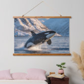 Majestic Orca Arctic Splash Wildlife Wall Art 吊り下げ型タペストリー (寝室)