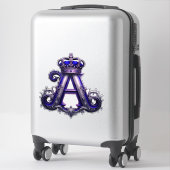 Majestic Ornate Letter A with Crown シール (スーツケース)