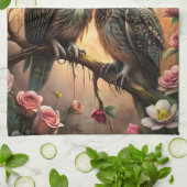 Majestic Owl Design キッチンタオル (折り畳み)