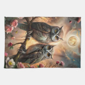 Majestic Owl Design キッチンタオル (横)