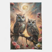 Majestic Owl Design キッチンタオル (縦)