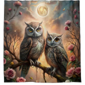 Majestic Owl Design シャワーカーテン (正面)