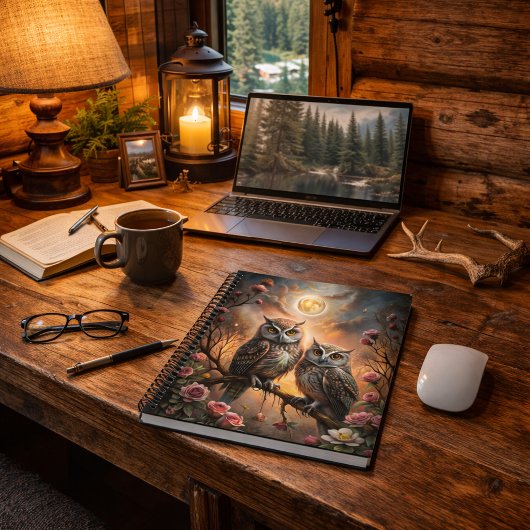 Majestic Owl Design ノートブック