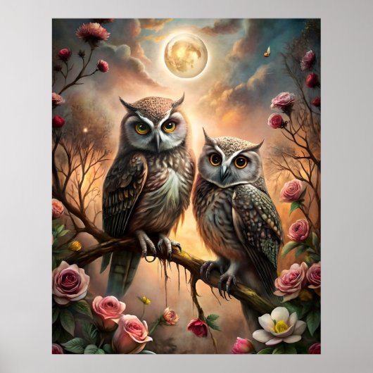 Majestic Owl Design ポスター (正面)