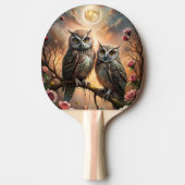 Majestic Owl Design 卓球ラケット (正面)