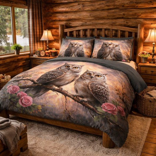 Majestic Owl Design 枕カバー