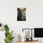 Majestic Owl Portrait Wall Art ポスター (ホームオフィス)