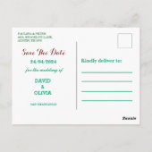 Majestic Peacock Wedding Save The Date Postcard ポストカード (裏面)