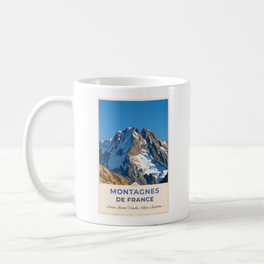 Majestic Peaks of the French Alps コーヒーマグカップ (左)