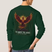 Majestic Phoenix Rising: Motivational Resilience  Tシャツ (裏面)
