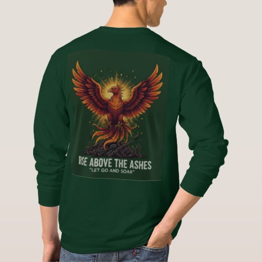 Majestic Phoenix Rising: Motivational Resilience  Tシャツ (裏面)