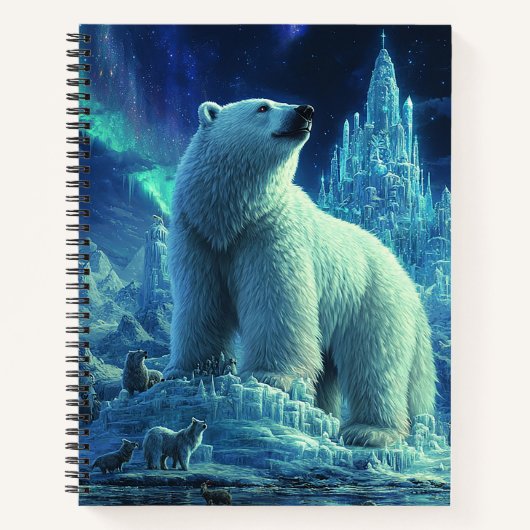 Majestic Polar Bear Notebook ノートブック (正面)