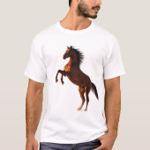 Majestic Rearing Horse Artwork Tシャツ (正面)