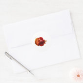​Majestic Red Halfmoon Betta Fish Sticker - Siames ラウンドシール (封筒)