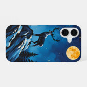 Majestic Reindeer by Moonlight Phone Case - iPhone iPhone 16ケース (裏面横)