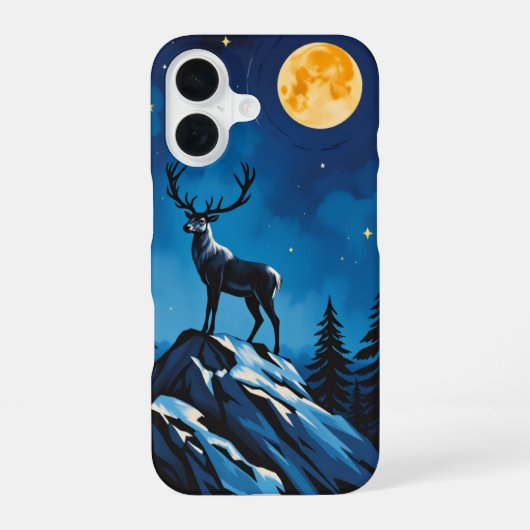 Majestic Reindeer by Moonlight Phone Case - iPhone iPhone 16ケース (裏面)