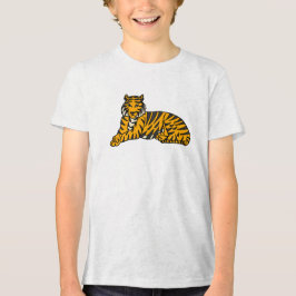 Majestic Rest- Hand Drawn Tiger Illustration トライブレンドＴシャツ