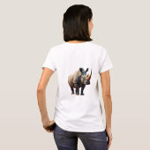 Majestic Rhinoceros Savanna T-Shirt Tシャツ (裏面フル)