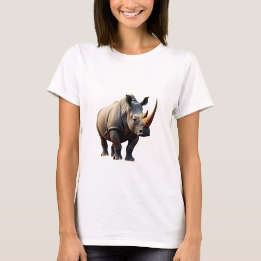 Majestic Rhinoceros Savanna T-Shirt Tシャツ (正面)