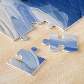 Majestic Siberian Husky Pulling Christmas Sled ジグソーパズル (側面)