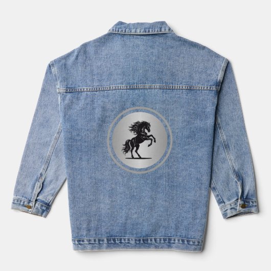 Majestic Silver Bucking Horse Denim Jacket デニムジャケット (裏面)