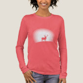 Majestic Stag Silhouette Under Lunar Light トライブレンドＴシャツ (正面)