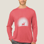 Majestic Stag Silhouette Under Lunar Light トライブレンドＴシャツ (正面)