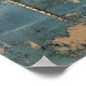 majestic swan with golden wings floats on the wate ポスター (角)