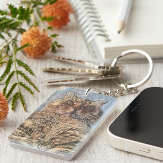 Majestic Tiger Cat  キーホルダー (正面右)