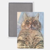 Majestic Tiger Cat  マグネット (正面/裏面)