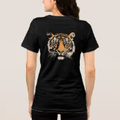 Majestic Tiger Face Illustration – Bold Wildlife トライブレンドTシャツ (裏面)