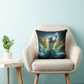 Majestic Tiger Rising from Water クッション (椅子)