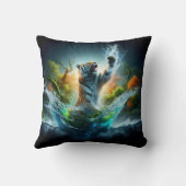 Majestic Tiger Rising from Water クッション (裏面)